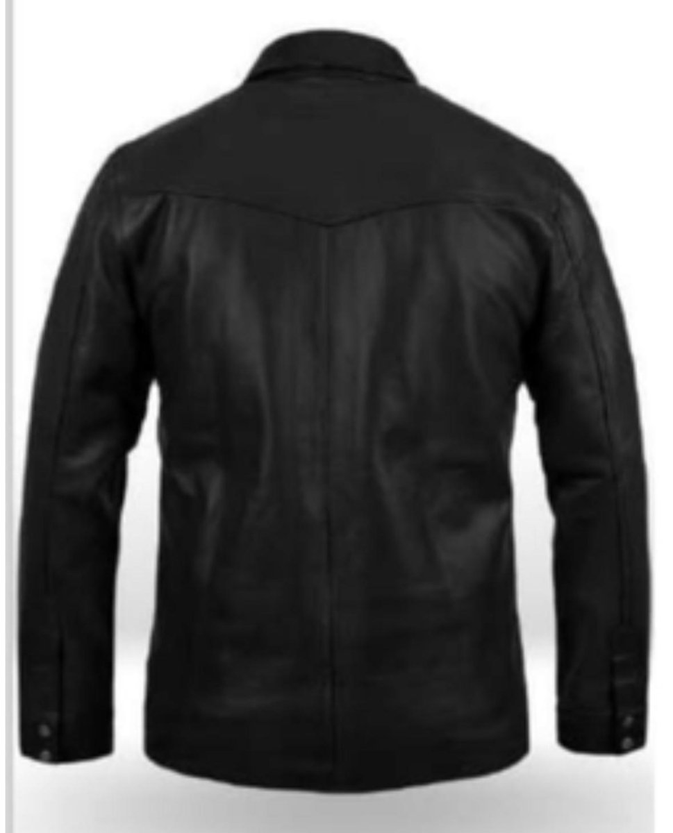 Premium Black Leather Shirt Jacket - Genuine Leather - RUGGAN