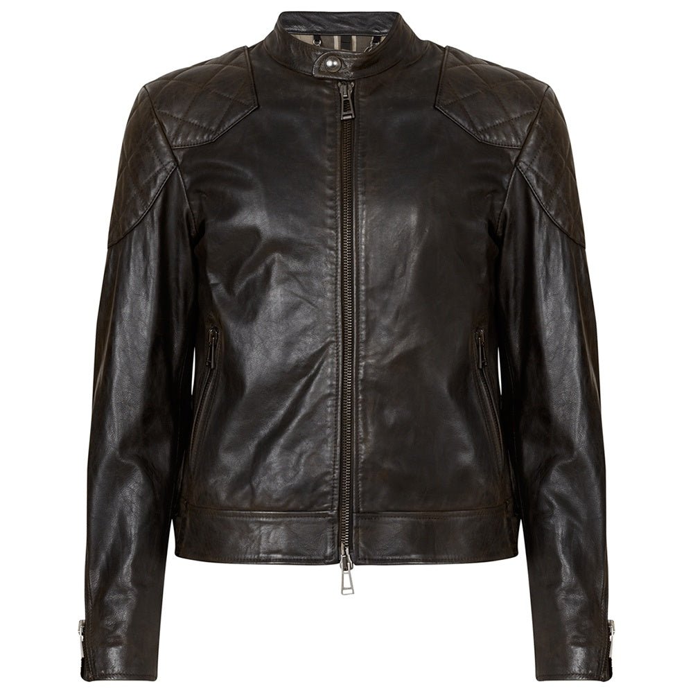 Premium Leather Moto Jacket - Classic Black - RUGGAN