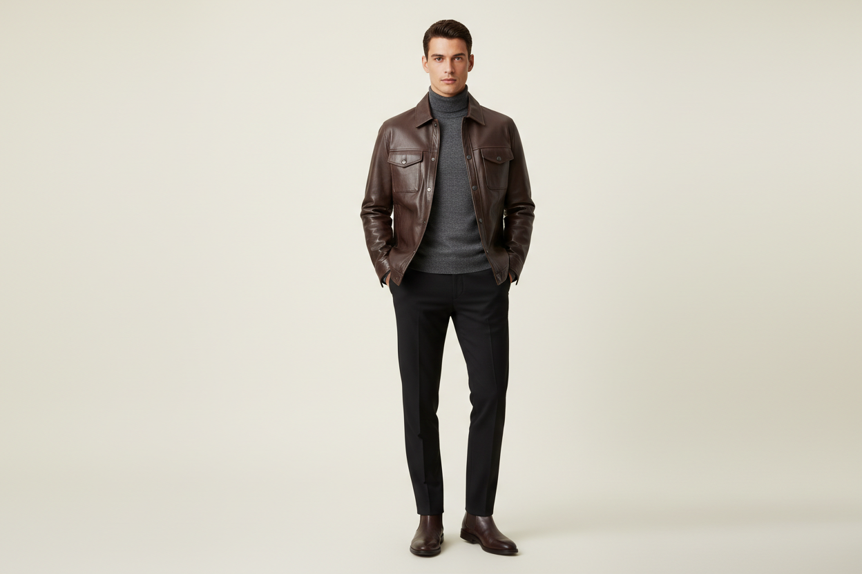 Leather Shirt Jackets - RUGGAN