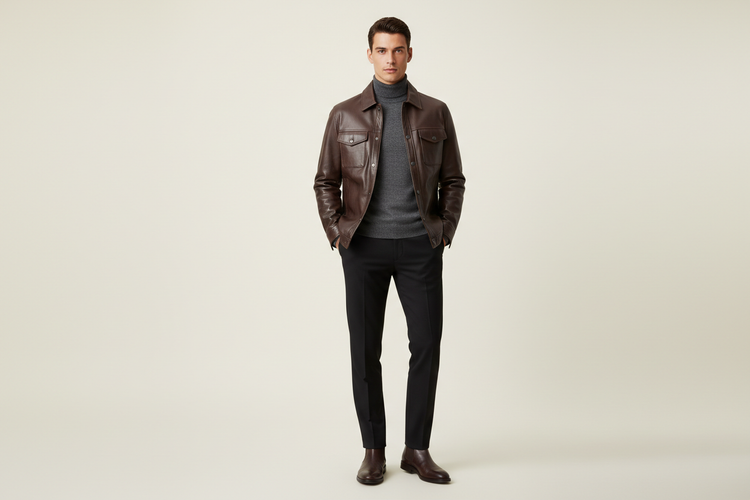 Leather Shirt Jackets - RUGGAN