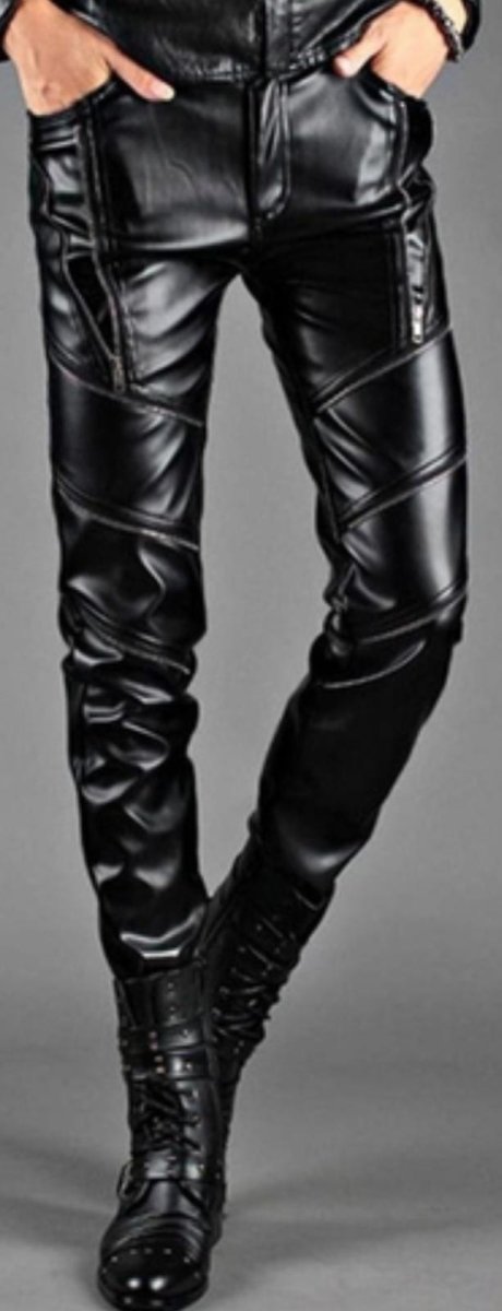 Premium Black Genuine Leather Pants - Edgy Moto Style - RUGGAN
