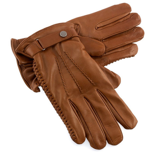 Premium Cognac Leather Driving Gloves - RUGGAN